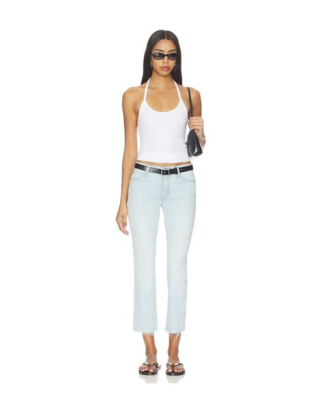 Mother Blue The Rascal Flood Fray Jeans
