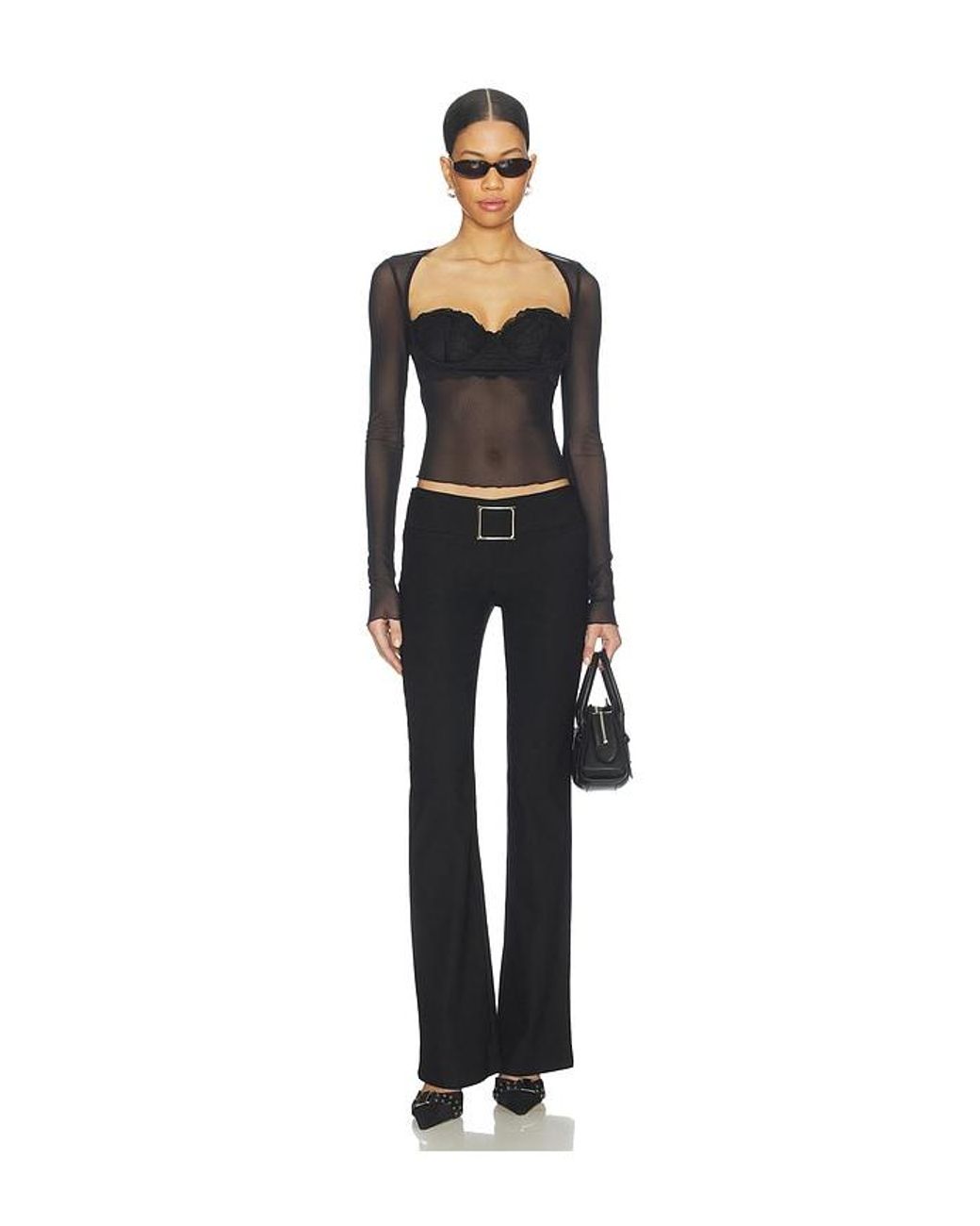 I.AM.GIA Black Silo Sleeve Top