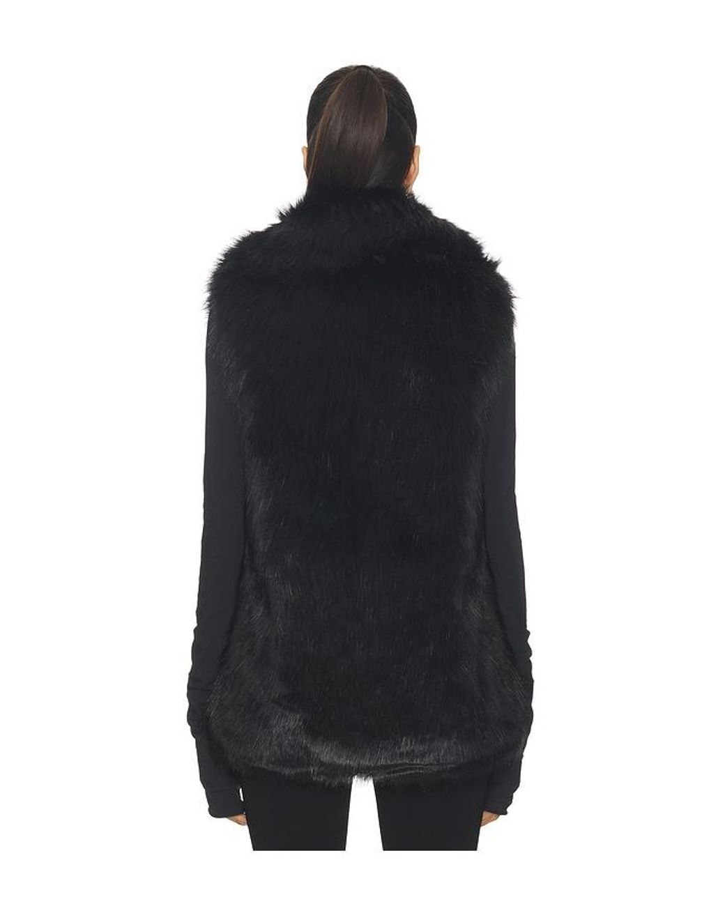 Unreal Fur Black Premium Rose Vest