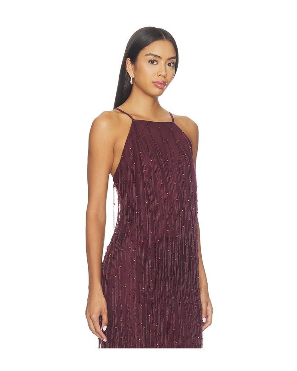 Anna Quan Red Hesse Top