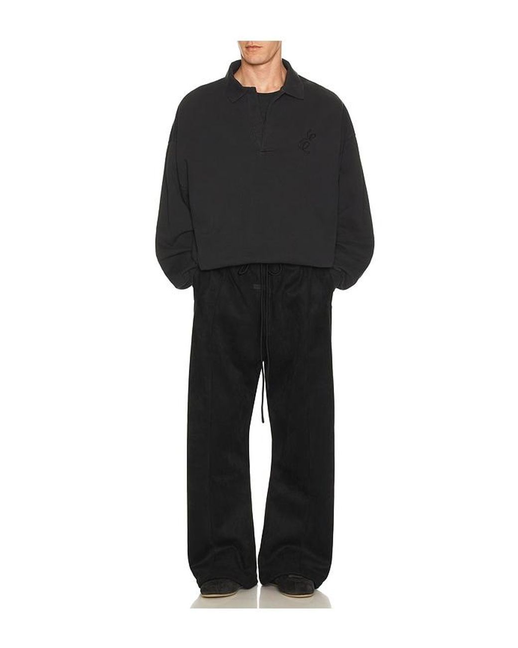 Fear Of God Black Classic Polo Sweatshirt for men