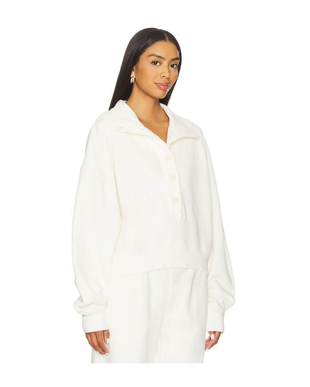 Citizens of Humanity White Mirelle Funnel Neck