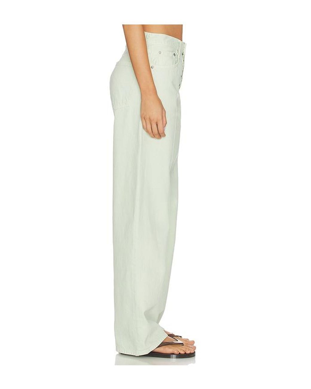 Agolde White Arc Loose Wide Crop Jeans