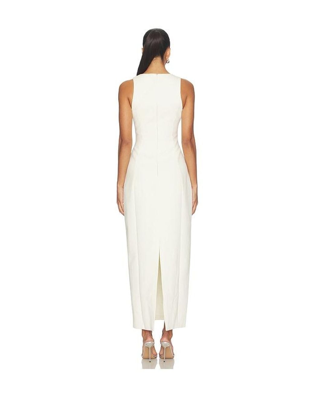 Odd Muse White Cotton Mix Volume Midi Dress