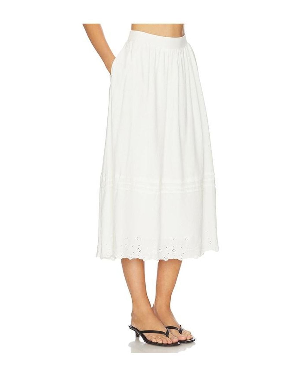 Astr White Shelly Skirt