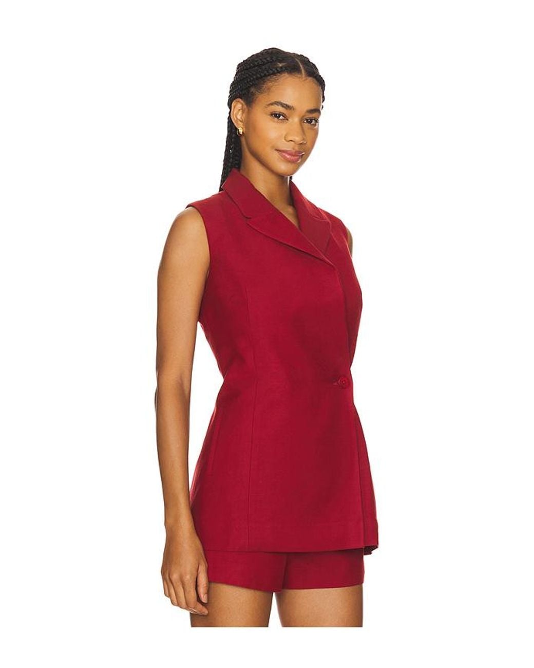 Faithfull The Brand Red Florine Blazer