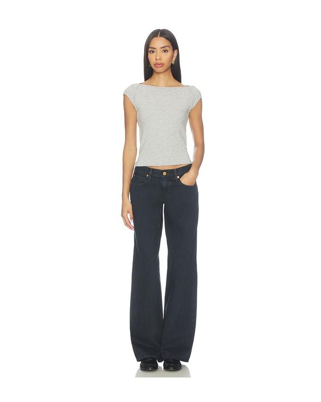 Free People Blue So Soft Seamless Modal Tee