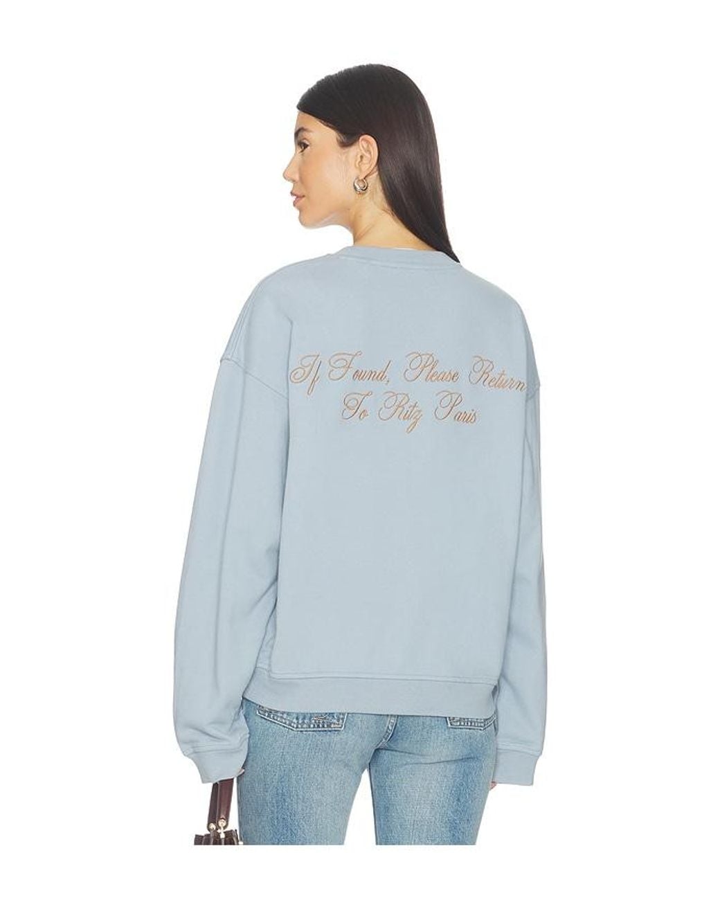 FRAME Blue The Ritz Unisex Sweatshirt