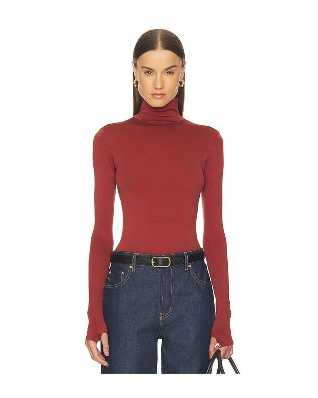 Commando Red Prima Ballet Turtleneck Bodysuit