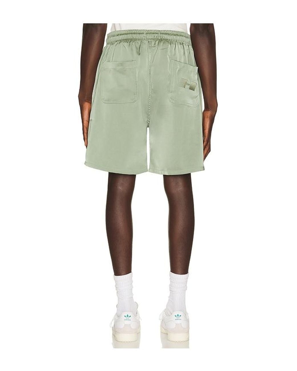 Honor The Gift Green Satin Drawcord 7 Shorts for men