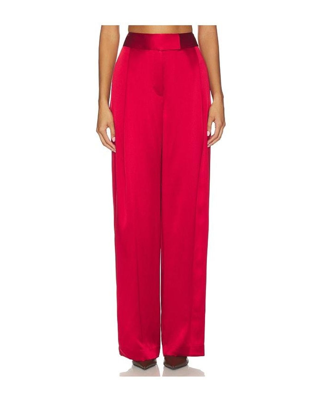 The Sei Red Relaxed Trouser