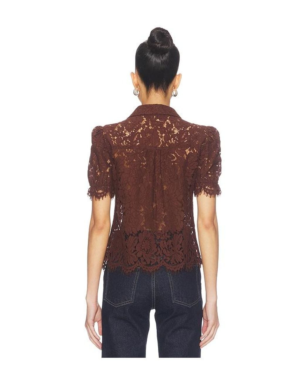 Generation Love Blue Mikaelle Lace Shirt