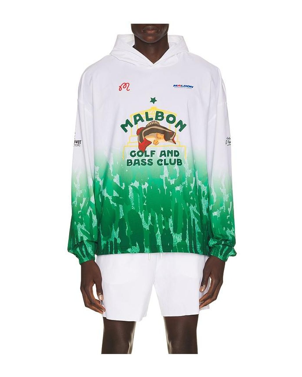 Malbon Green X Golf & Bass Club Sponsors Pullover Hoodie for men