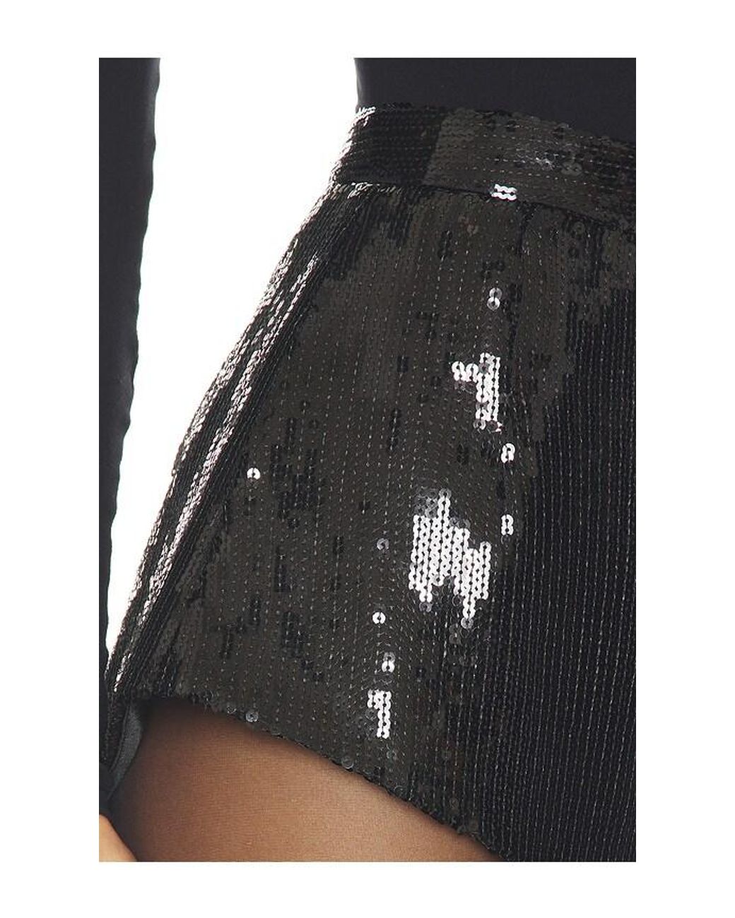Bronx and Banco Black Sequin Micro Shorts