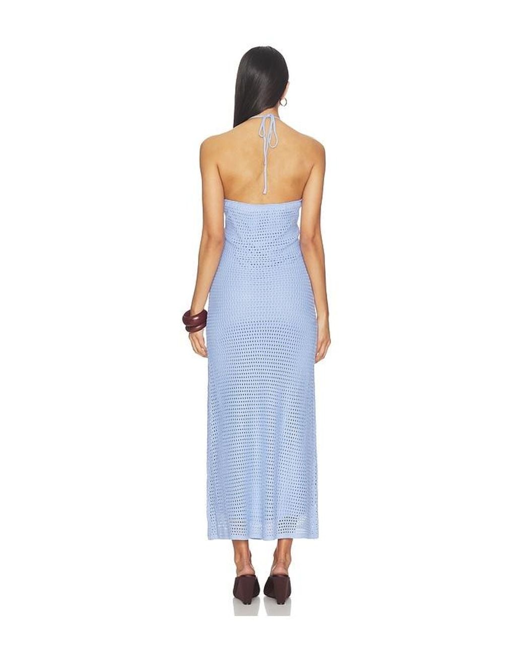 Line & Dot Blue Gienna Sweater Maxi Dress
