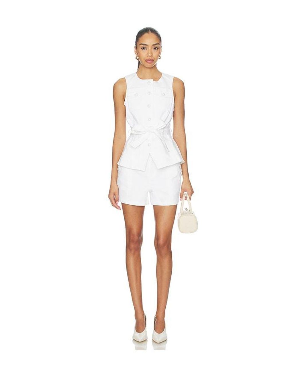 Cinq À Sept White Denim Susie Short