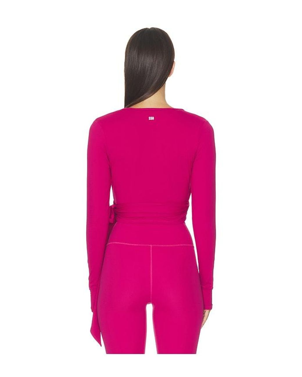 Splits59 Pink Bella Airweight Lite Wrap Top