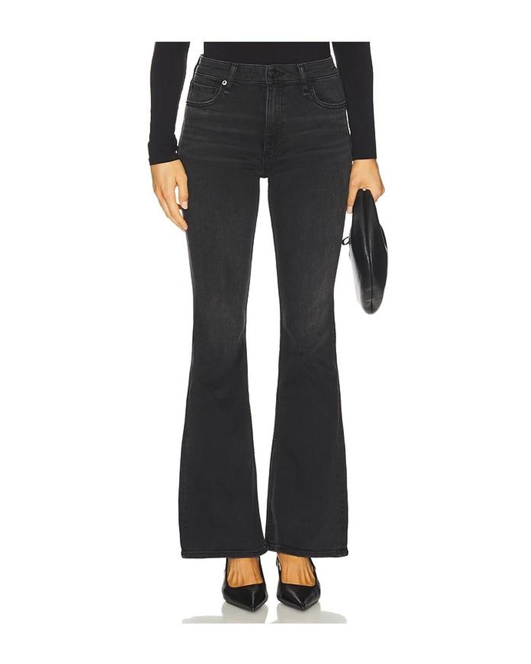 Rag & Bone Black Flexi Dahlia Flare Jeans