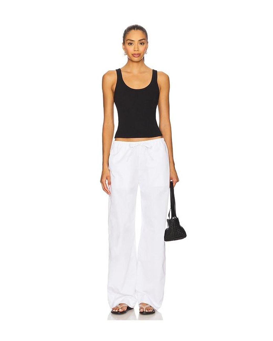 Leset Black Laura Scoop Neck Tank