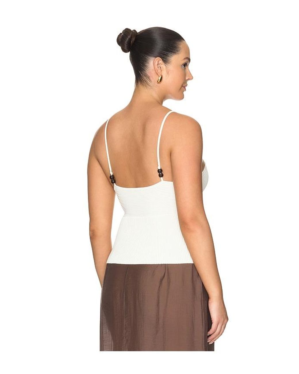 L'academie White 'Academie Kennji Beaded Knit Tank