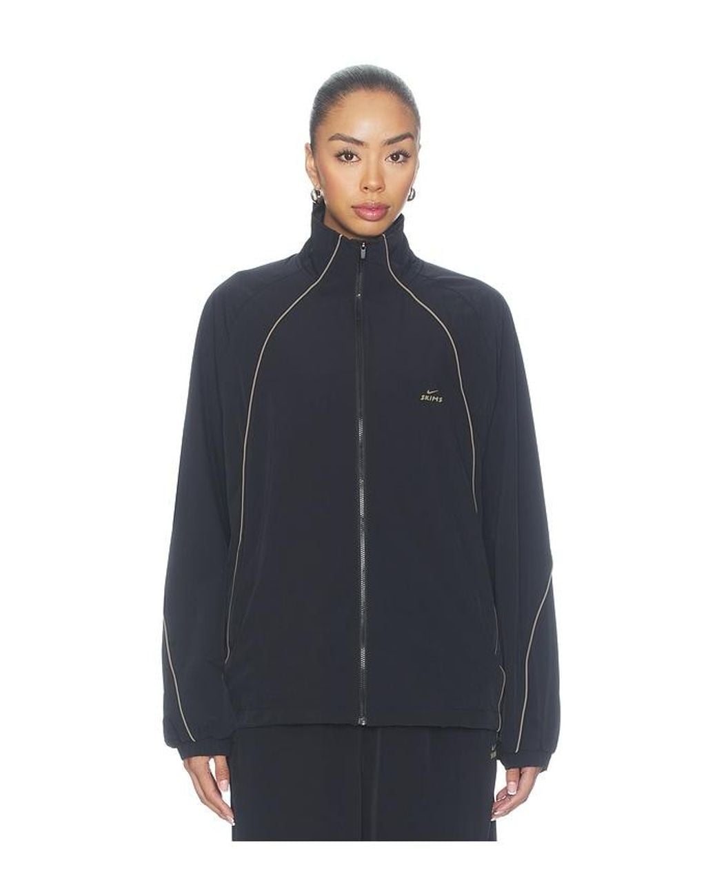 NikeSKIMS Blue Stretch Nylon Oversize Jacket