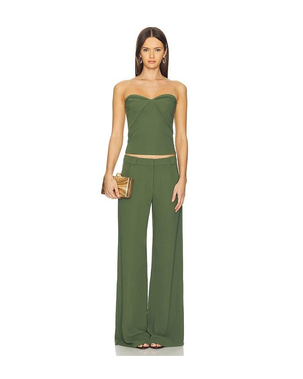Amanda Uprichard Green X Revolve Saddler Pants
