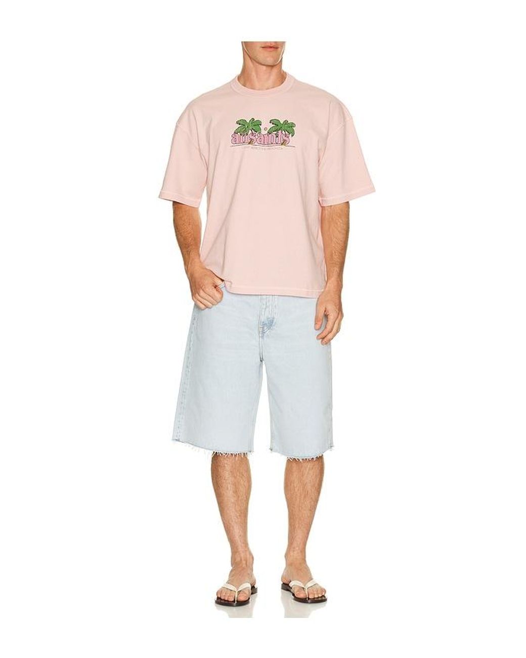 AllSaints Pink Troppo Tee for men