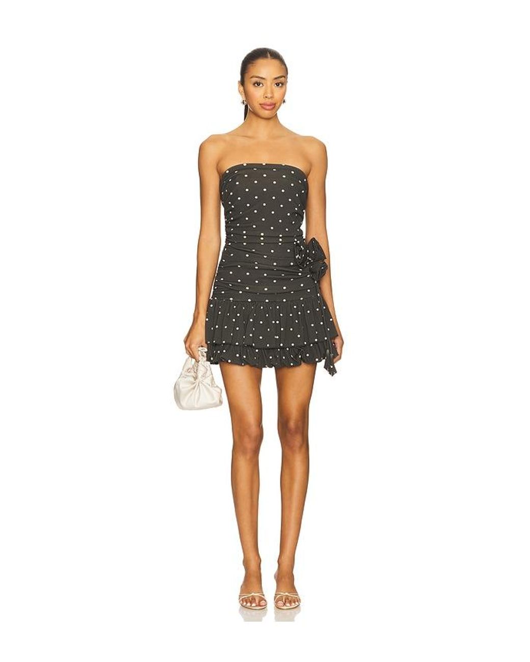 ZEMETA Black Midnight Polka Bloom Dress