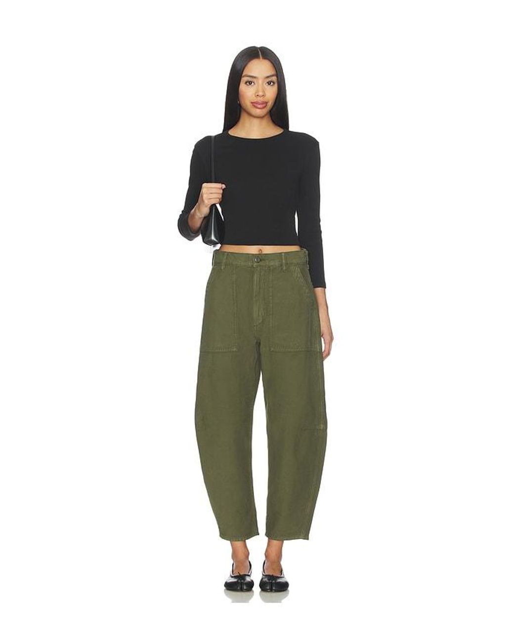 Polo Ralph Lauren Green Reverse Sateen Tapered Pants