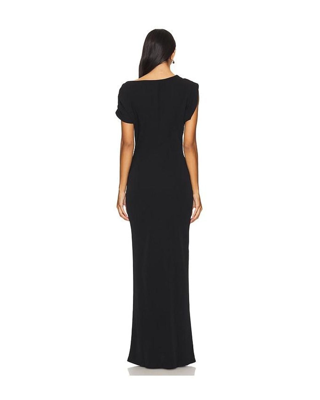 Amanda Uprichard Black Elroy Crepe Maxi Dress