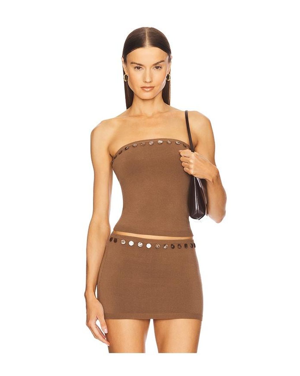 LOBA Brown Clemente Tube Top
