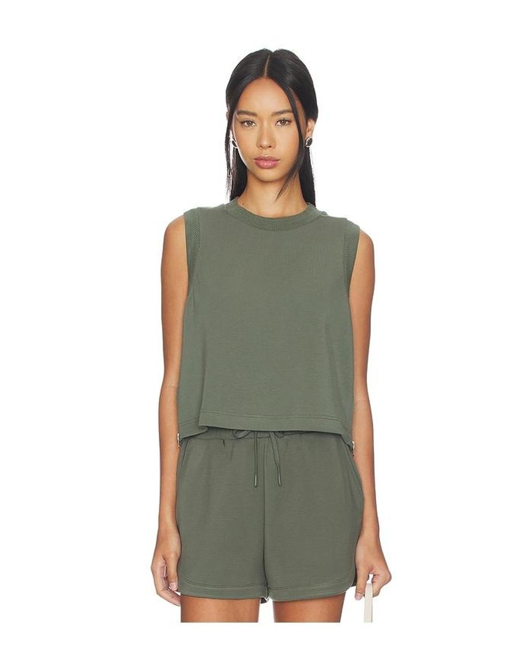 Varley Green Shea Crop Tank Top