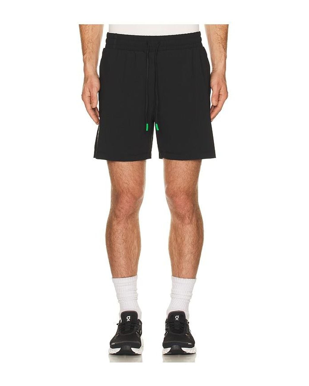 Malbon Black Performance Poly Tech Shorts for men