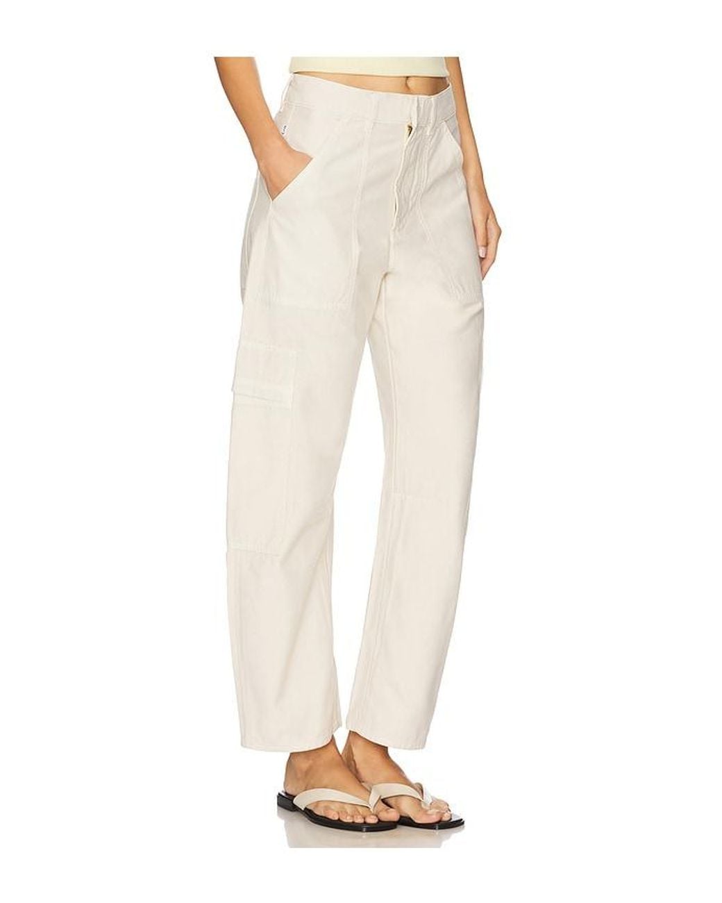 Citizens of Humanity White Marcelle Cargo Pant