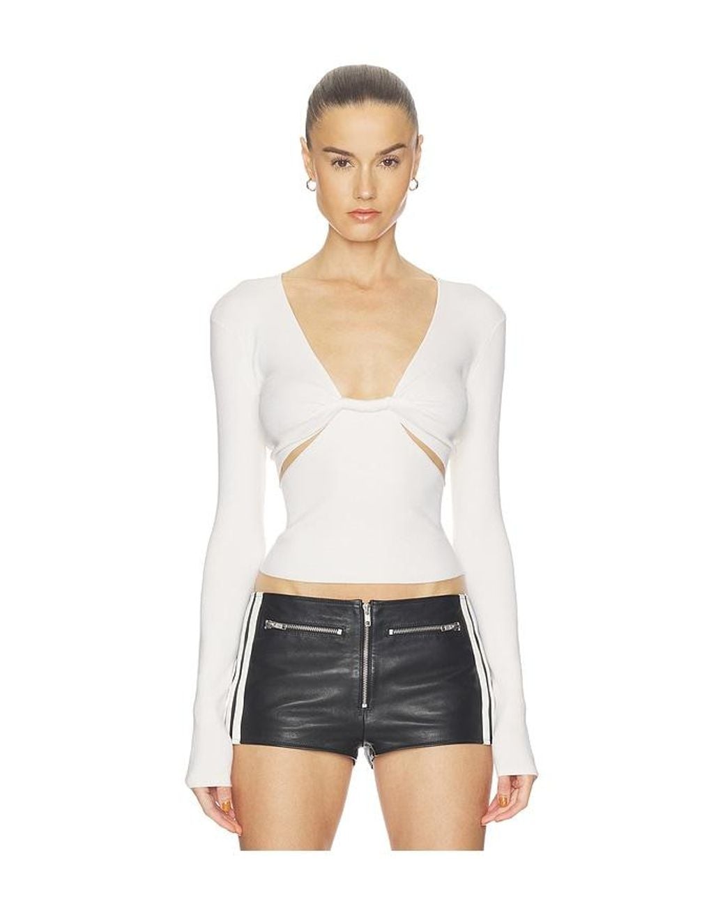 HAELO White Twist Sweater
