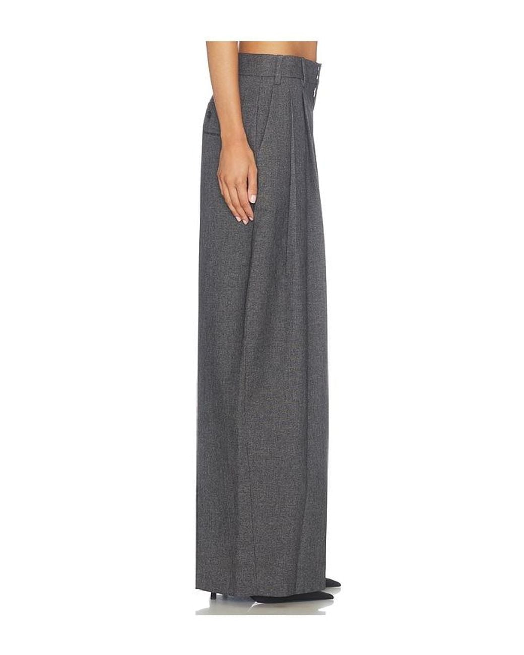 Alexander Wang Black Mid-Rise Tailored Pant With Hard Crease
