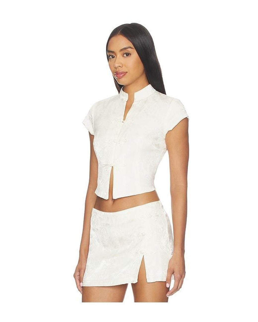 Amanda Uprichard White Lina Top