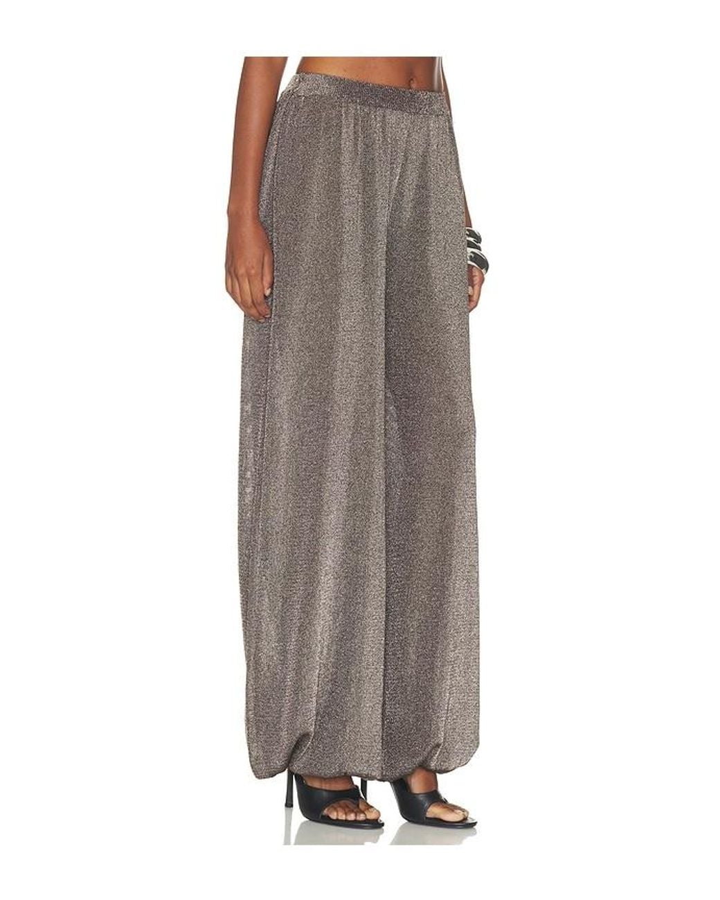 SER.O.YA Brown Esmerelda Metallic Knit Pant
