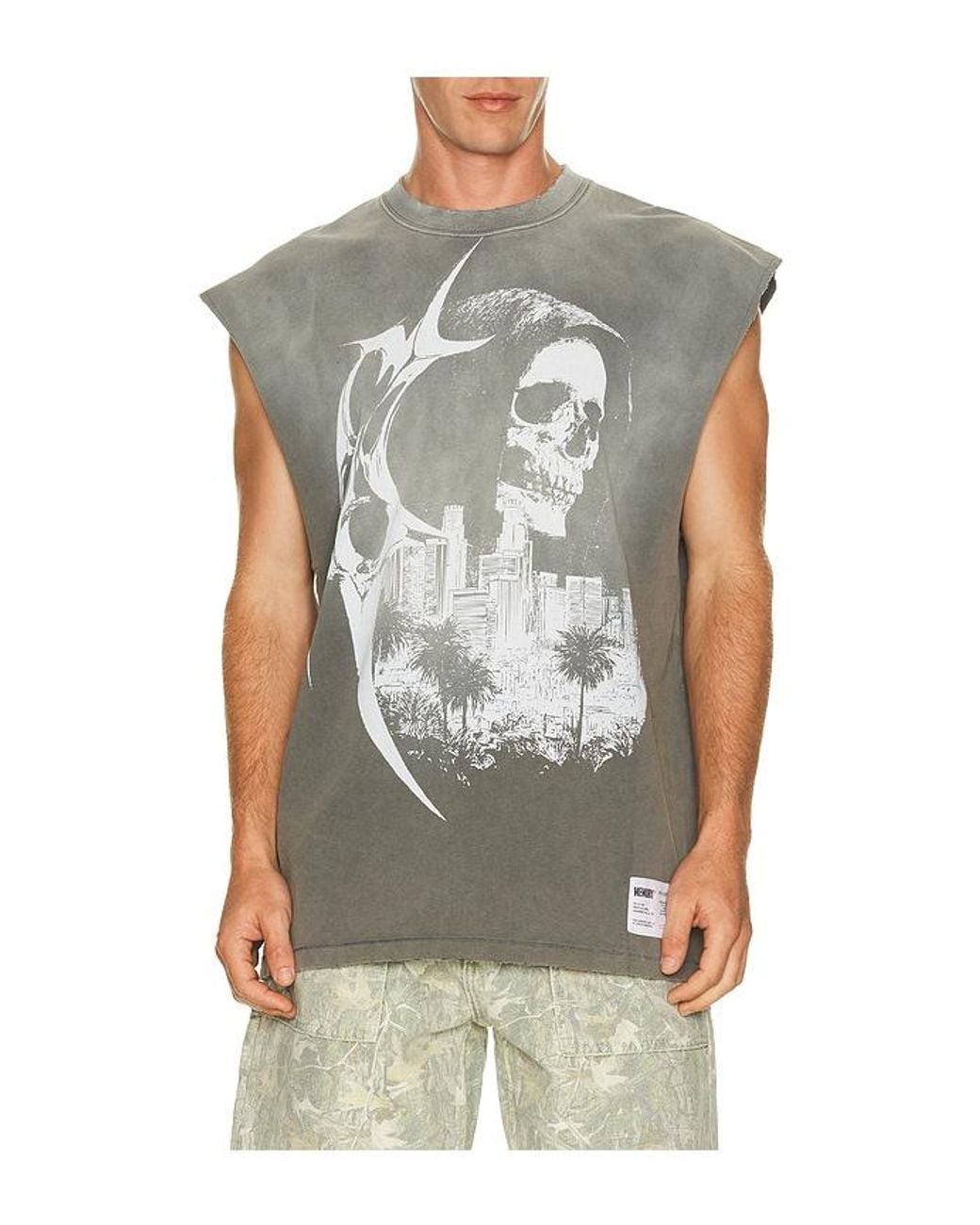 Memory Lane Multicolor Night Watcher Sleeveless Tee for men