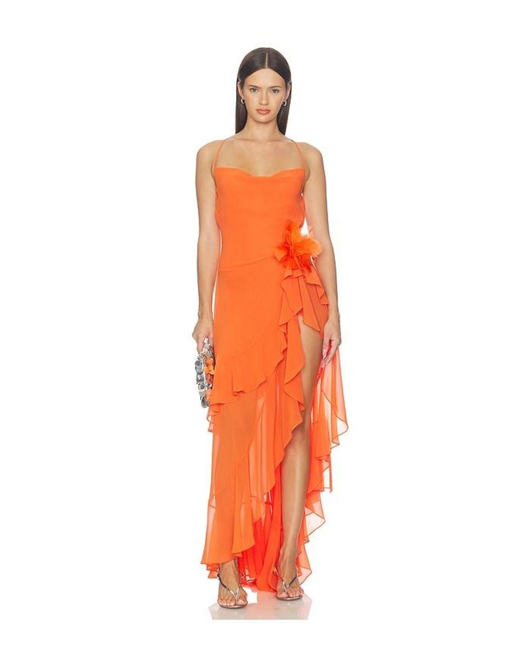 retroféte Orange Samara Dress