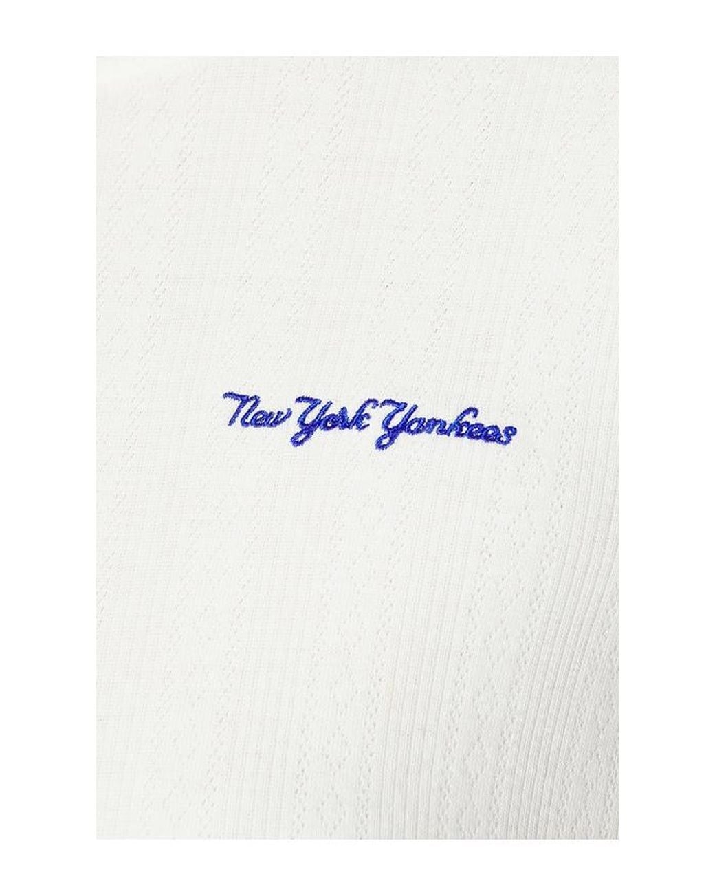 Terez White X Revolve Yankees Pointelle Baby Tee