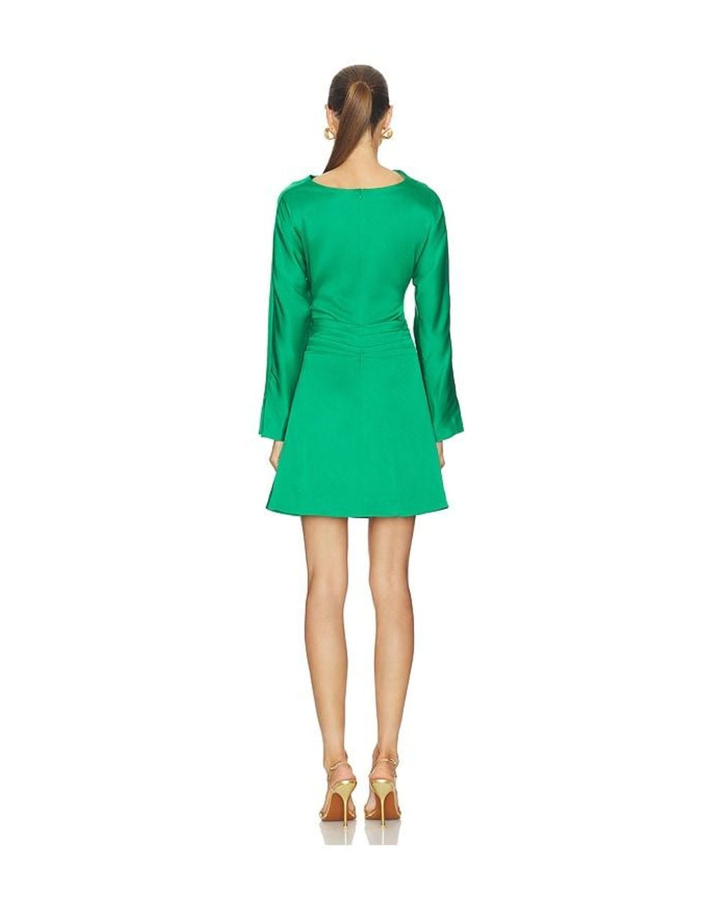 Jonathan Simkhai Green Harpor Long Sleeve Mini Dress