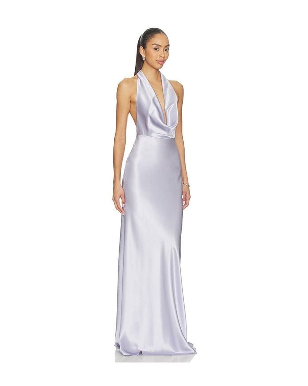 SAU LEE White Pearl Gown