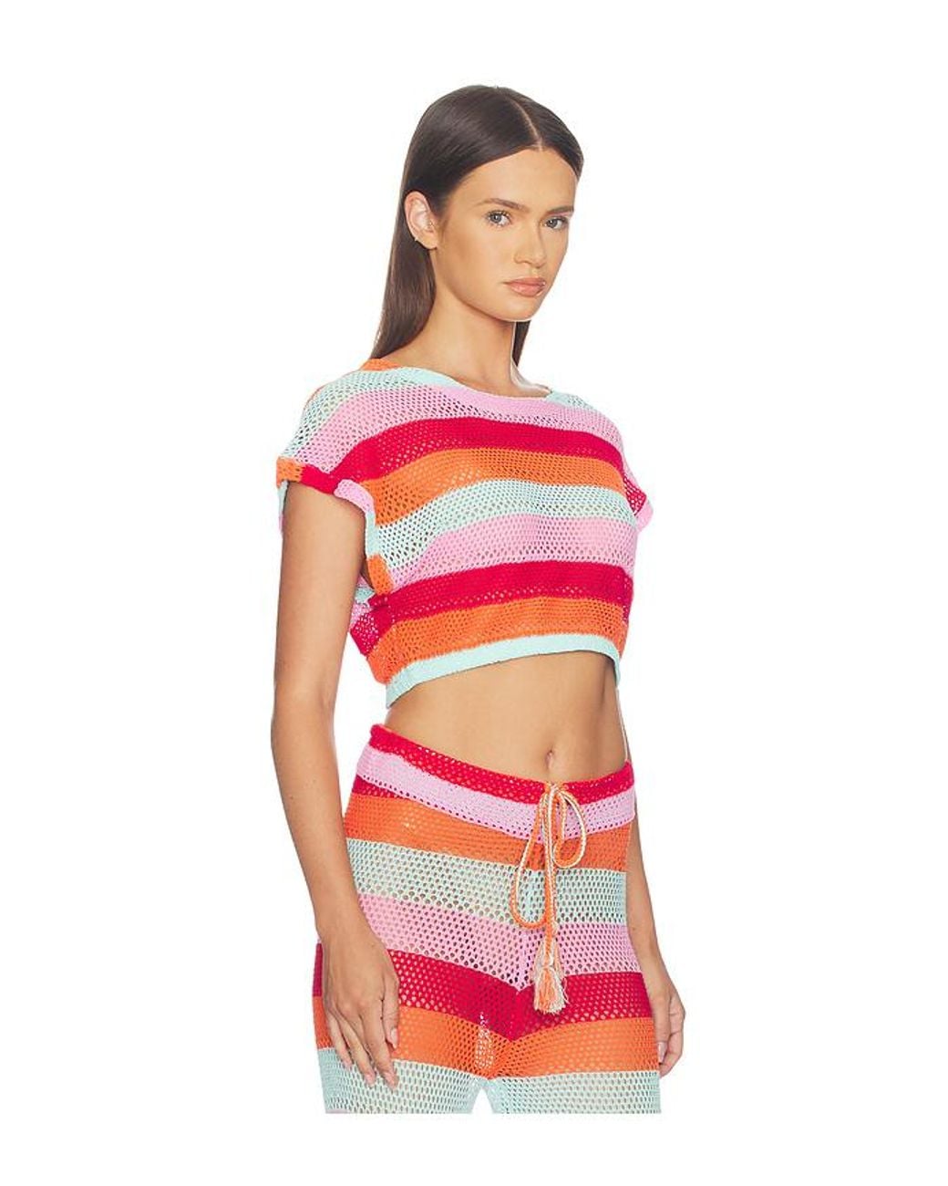 PQ Swim Red Renee Crop Top