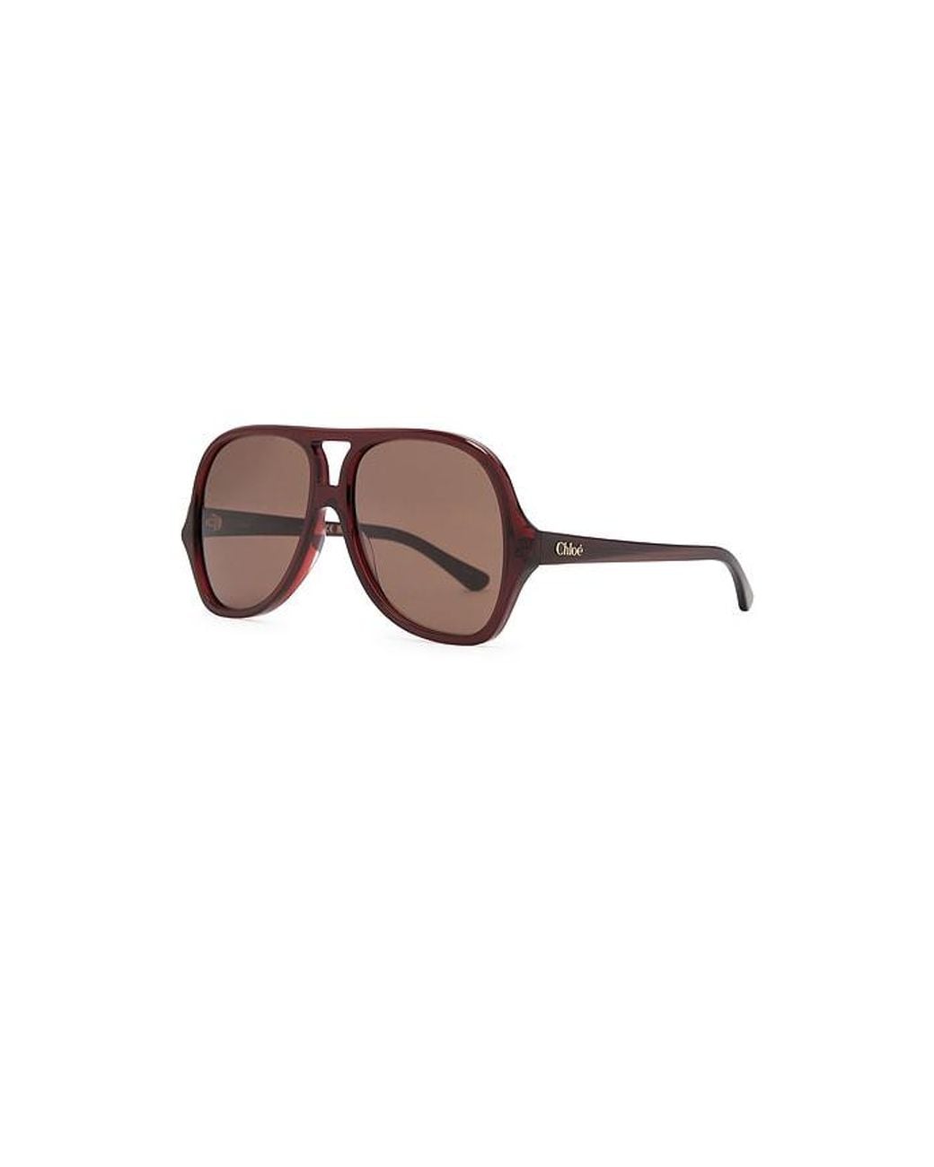 Chloé Brown Aviator Sunglasses