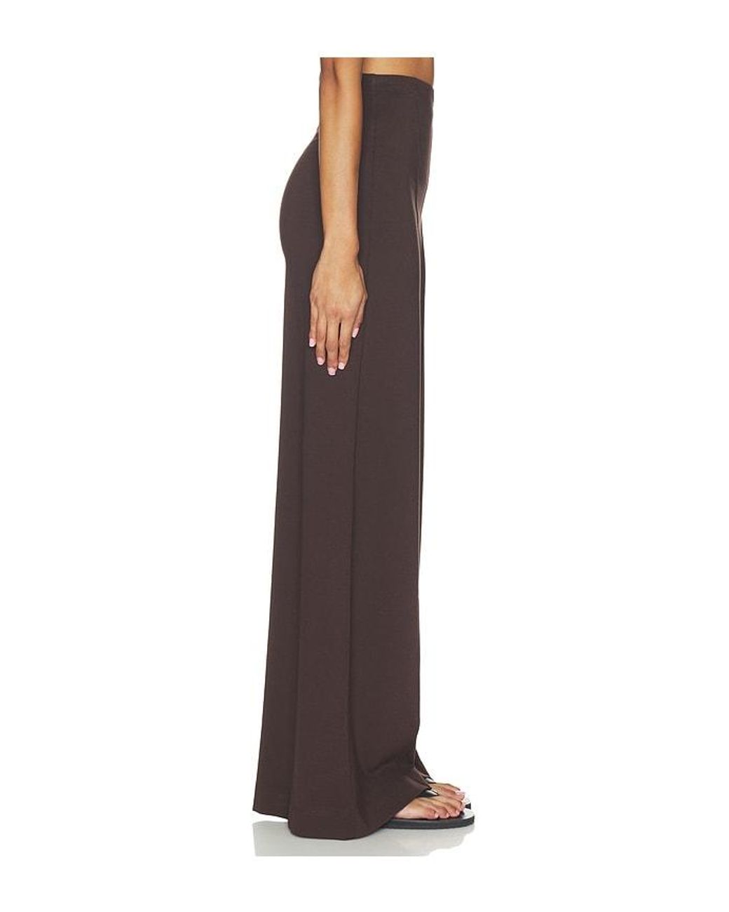 Ripley Rader Brown Ponte Knit Long Wide Leg Pant
