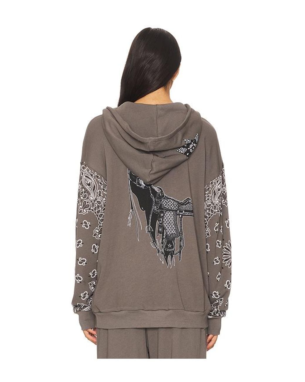 Lauren Moshi Brown Horse Classic Hoodie