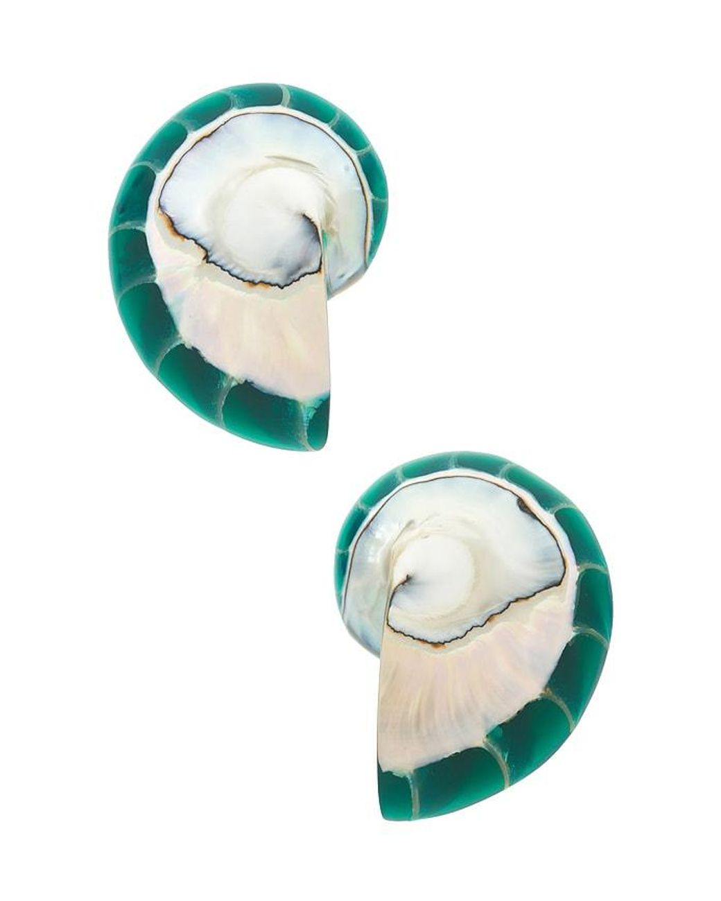 Julietta Blue Nautilus Earrings