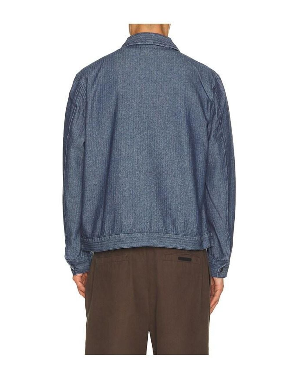Brixton Blue Mechanic Garage Zip Jacket for men