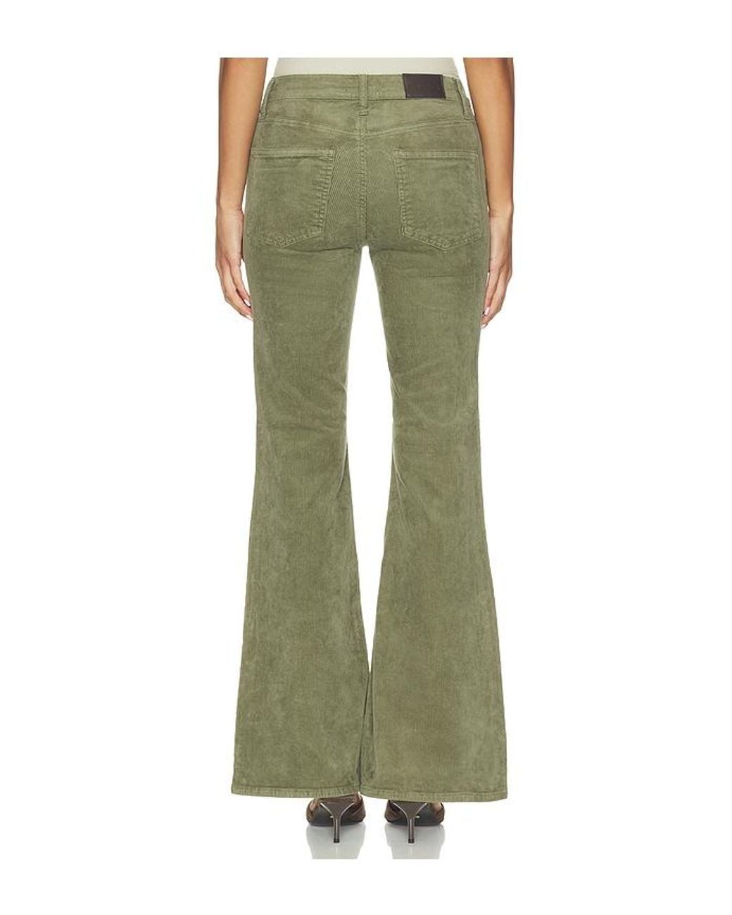 Pistola Green Kinsley Mid Rise Ultra Flare Jeans
